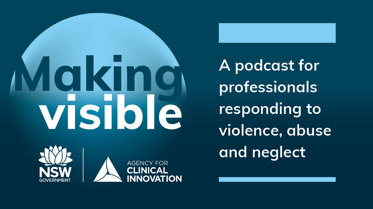 Hear directly from professionals responding to violence, abuse &amp; neglect – their cases, ways to support clients &amp; managing on a personal level in the #MakingVisiblePodcast hosted by Mim &amp; Lis bit.ly/making-visible…
 #SocialWorkStoriesPodcast <a href="/nswaci/">NSW Agency for Clinical Innovation</a>