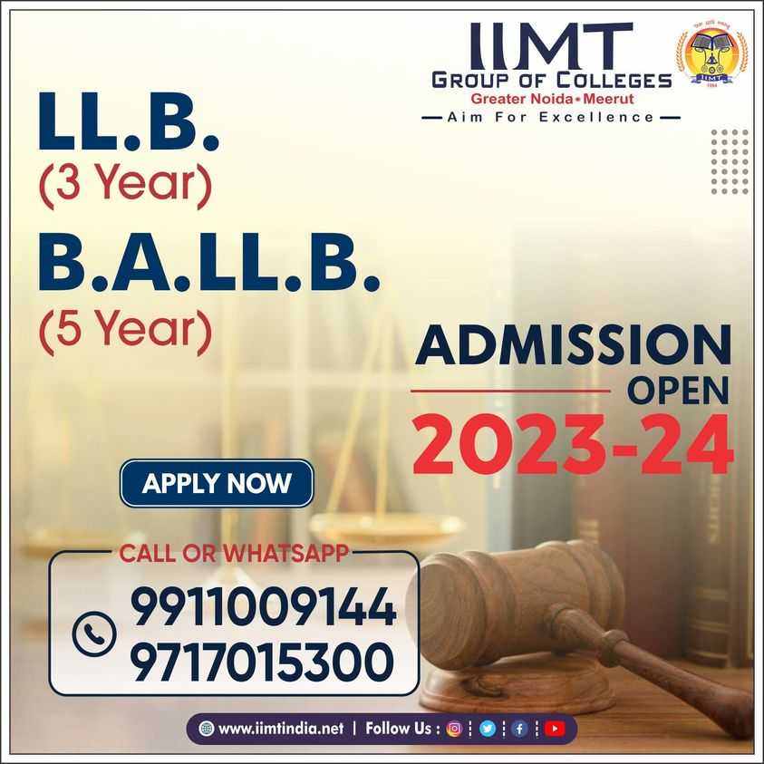 iimtnoida's tweet photo. Admission Open Session: 2023 - 24
LL.B. (3-Year) & B.A LL.B. (5- Year)
https://t.co/UOh7RIbr6l
Call Us: 9520886860
#IIMTIndia #IIMTNoida #IIMTGreaterNoida #IIMTDelhiNCR #LawCollege #LLB #BALLB
#BALLBcourse #LLBCourse #LawGraduate
#LawAdmission2023 #IIMTCollegeofLaw https://t.co/Fp0Gn8GtoA