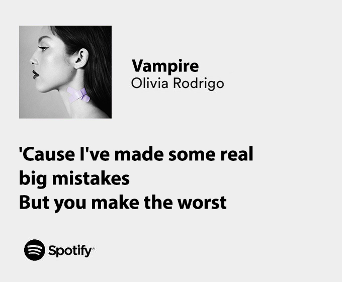 Olivia Rodrigo Vampire Songtext