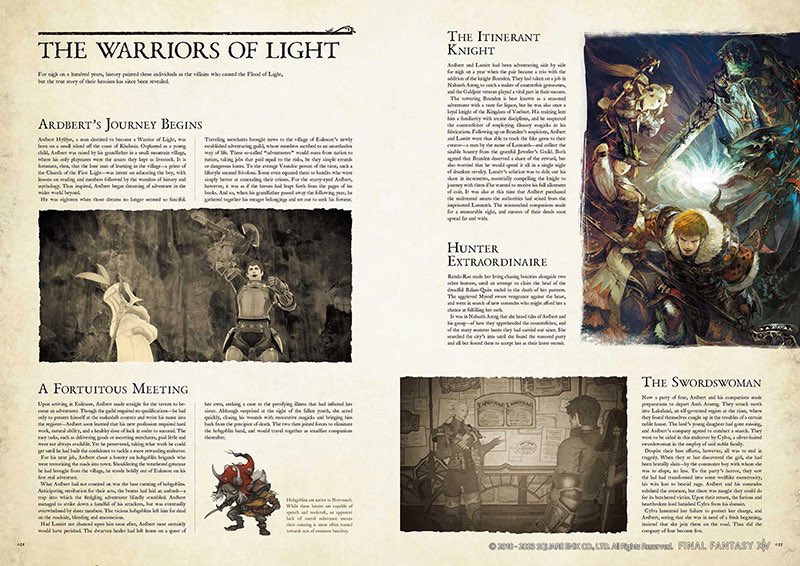 “Ardbert Hylfyst, a man destined to become a Warrior of Light, was born on a small island off the coast of Kholusia. Orphaned as a young child, Ardbert was raised by his grandfather in a small mountain village, where his one playmates were the amaro they kept as livestock”