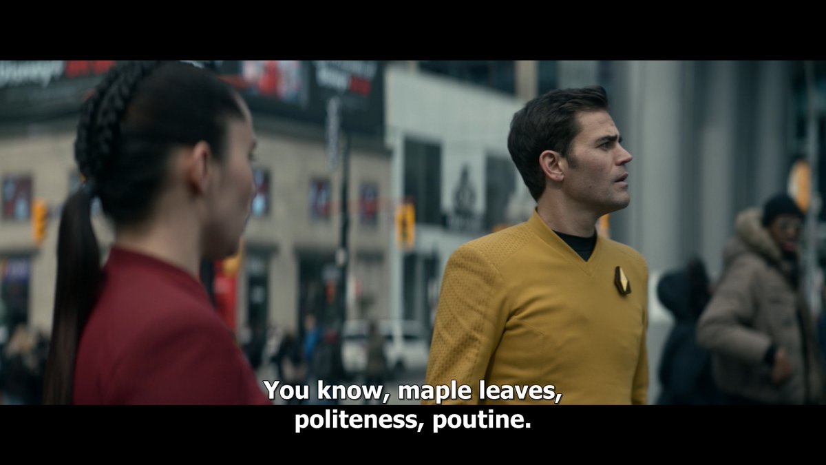 That was an emotional ride in the latest #StarTrekStrangeNewWorlds episode 'Tomorrow and Tomorrow and Tomorrow'.

Brilliant stuff and character development.

Lots of great #Canadian content on screen. 

This time travel episode largely taking place in #Toronto.

#StarTrek