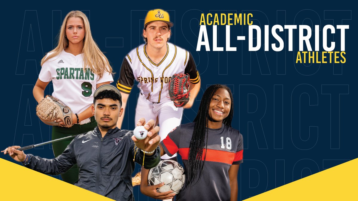 SBISD's tweet photo. Congratulations to the 17-6A Academic All-District student-athletes who have been recognized for their commitment to both their sport and academic studies! See the full list of spring honorees: https://t.co/AISFPjlTQc #SBISDProud @sbisdathletics 🥎⚽⛳ https://t.co/ShqXJhPH9e