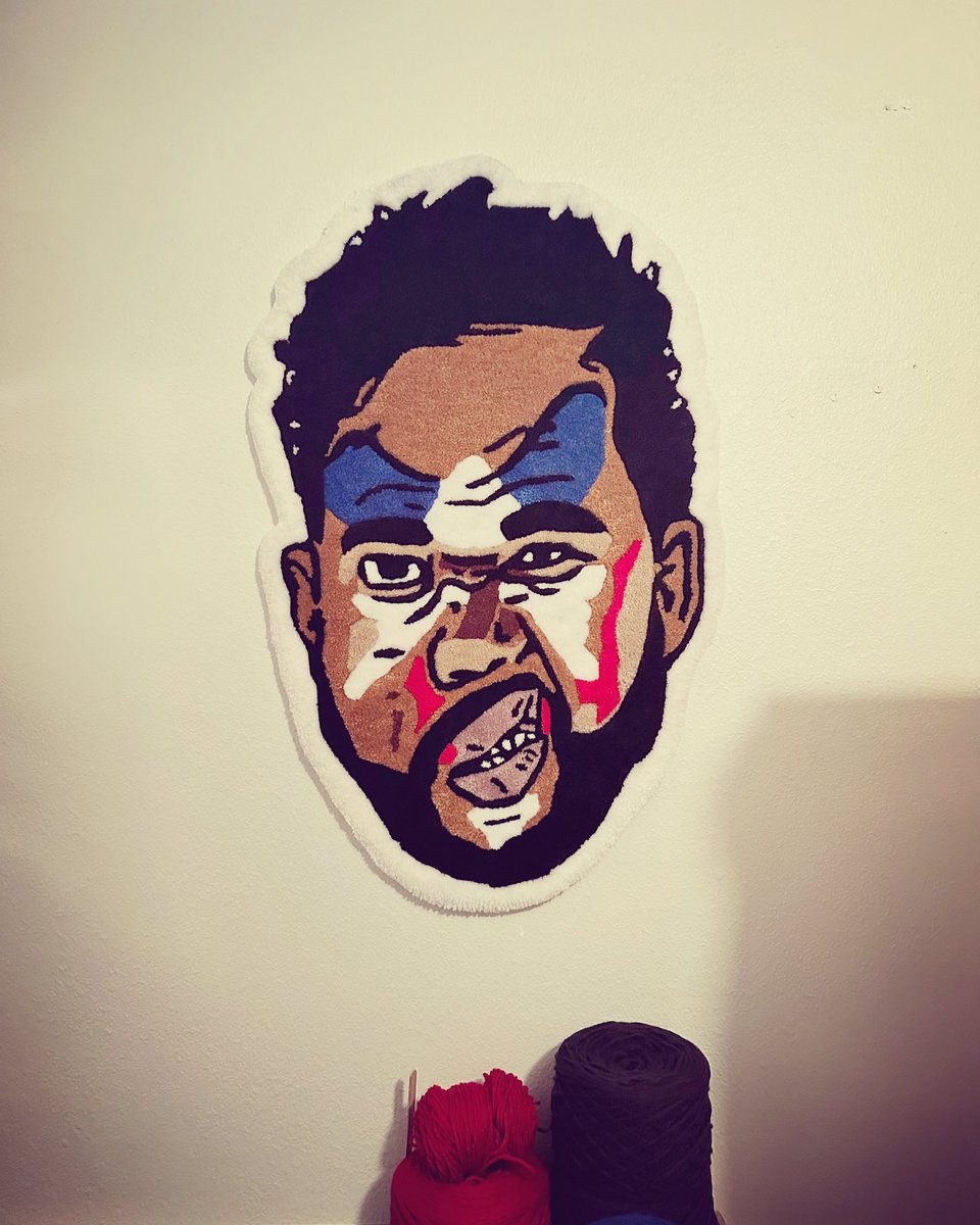 QuietContender's tweet photo. Conway The Machine Rug @whoisconway 
.
.
#tufting #rug #art #decor #conwaythemachine #hiphop #fyp https://t.co/bA6HtxB0YM