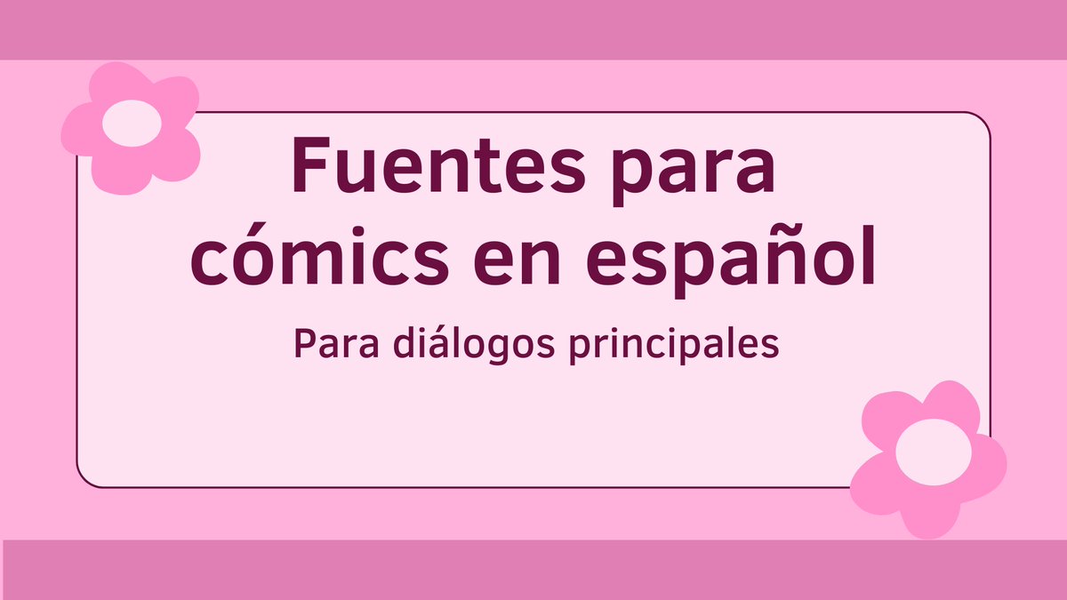 🖋️✨ 12 tipos de fuentes para cómic que son compatibles con el idioma español (PARTE 1)
🗨️ Diálogos principales