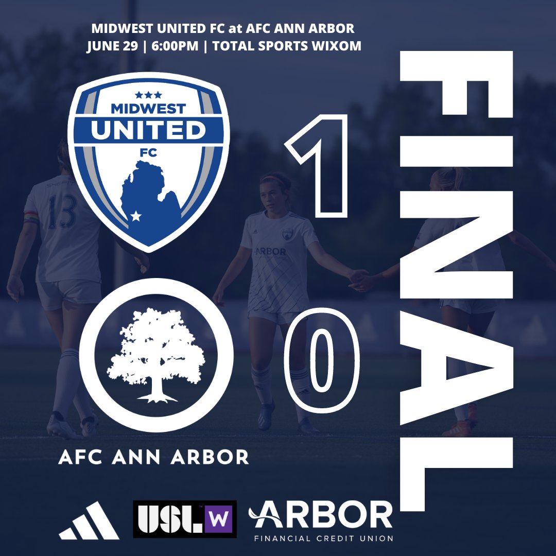 After reschedules, and traveling with a very limited roster, it is a huge result for our @USLWLeague Women tonight at @AFCAnnArbor from Total Sports Wixom!
#USLWLeague #WeAreUnited #fulltime