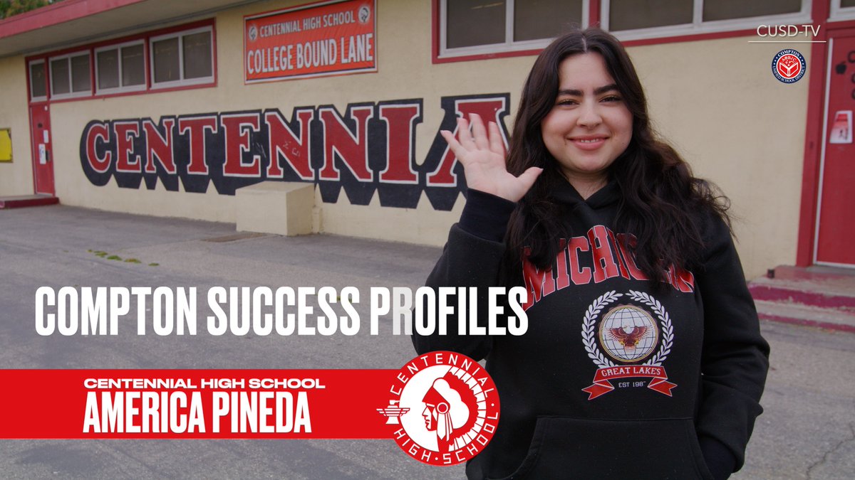 Meet <a href="/bigtenapaches/">Compton Centennial High School - Compton, CA</a> Class of 23 grad America Pineda: youtu.be/39jM2P464rk

She's attending UCLA in the fall, majoring in Human Biology. Ultimately, she wants to become an OB-GYN physician. America is a Compton Success Story.

#ComptonUnified #Elevate #school #success
