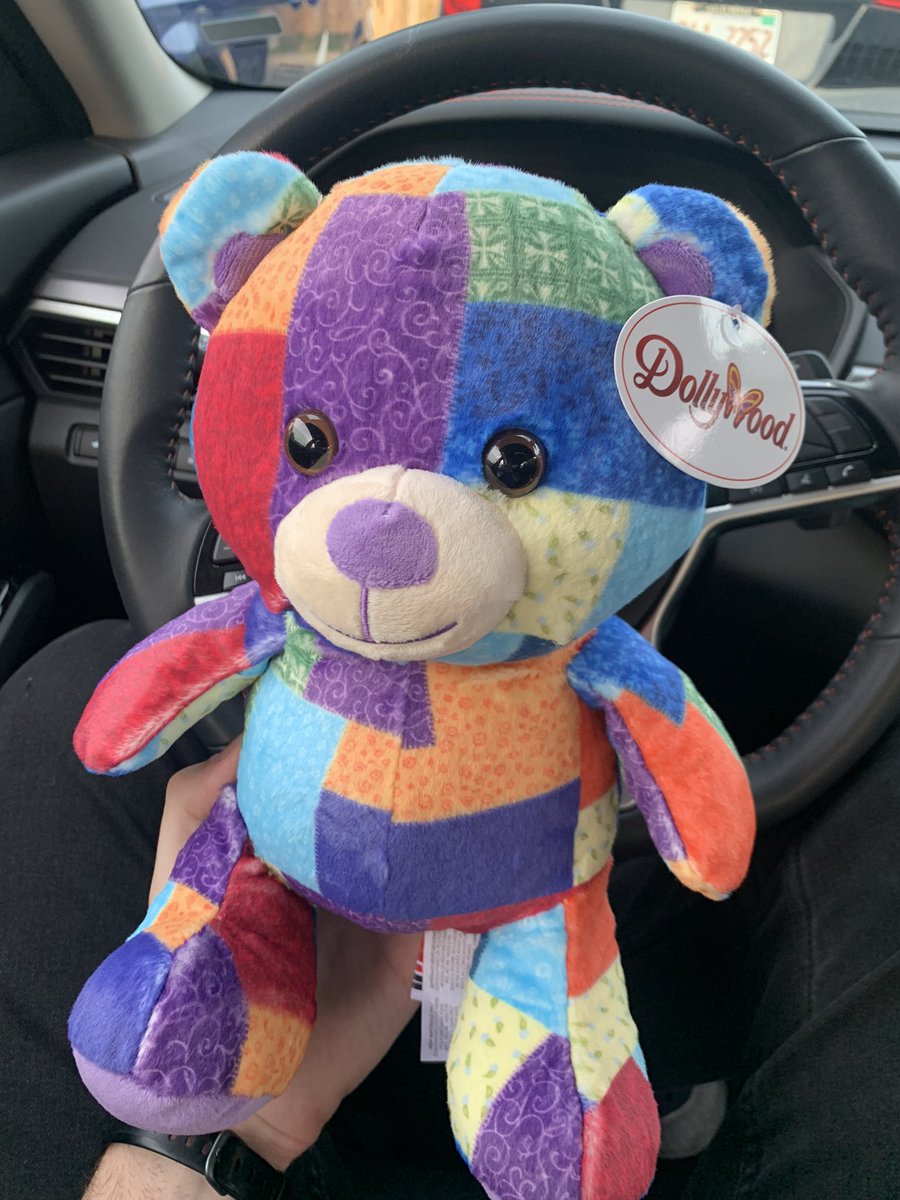 I’m usually very minimal when it comes to souvenirs, but Dollywood’s merch game is UNTOUCHABLE.  I couldn’t possibly walk away without this teddy bear of many colors.