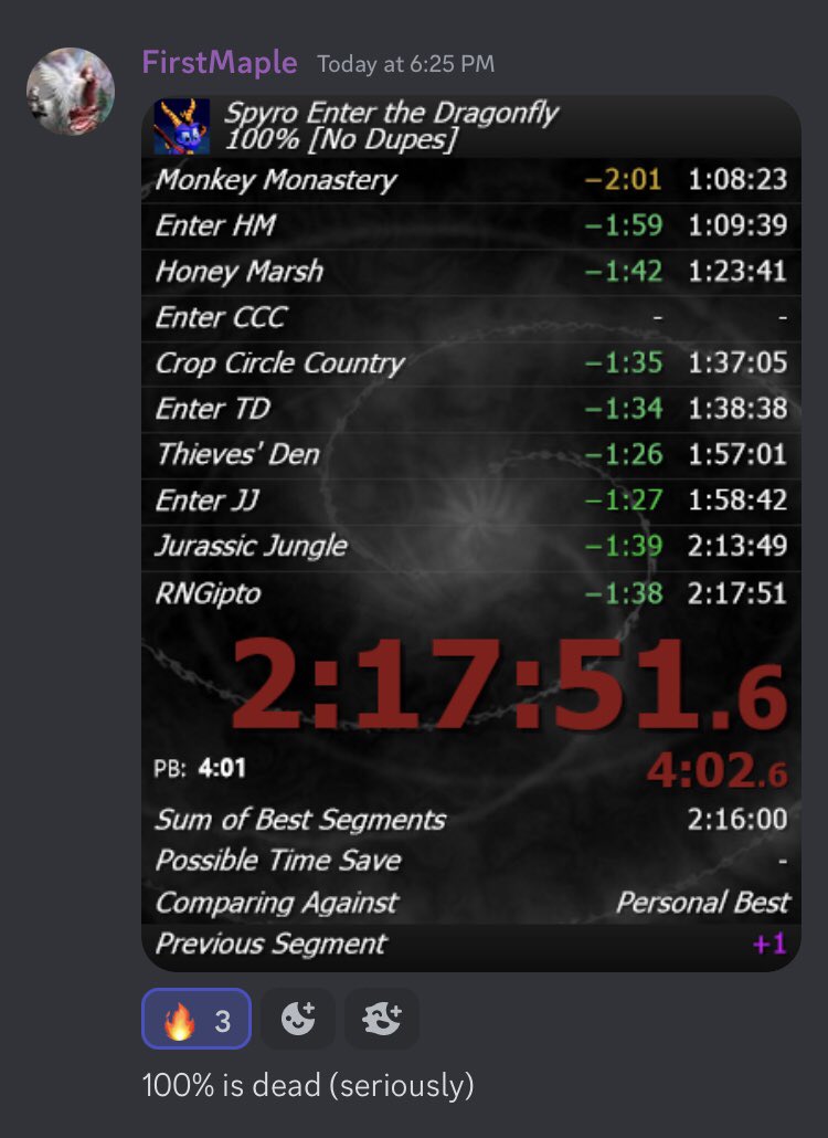 DragonNewsNtwrk's tweet image. Big time minute barrier WR in ETD 100% by @firstmaple_!