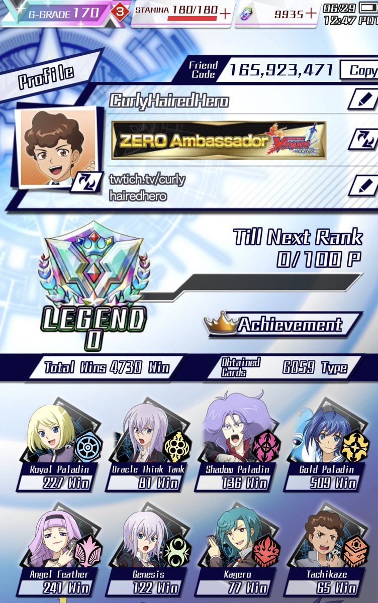 CurlyHairedHero's tweet photo. Tried to do Screenshot achievements but seems they took it down.
Somehow after 4,730 wins & almost playing everyday since launch; I wish I played more & could play more.
Ive been too sad to say anything but…I love you Vanguard ZERO, Thank you for everything, good bye. 🫡🥹😭 https://t.co/LDYOuaLTtc