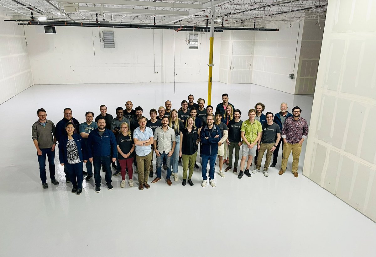 AtomosSpace's tweet photo. The team continues to grow as we expand into our new manufacturing facility and prepare for Mission 1 in 7 months! It takes an amazing group to build two spacecraft nearly all in-house. https://t.co/w3GSgPiDqb