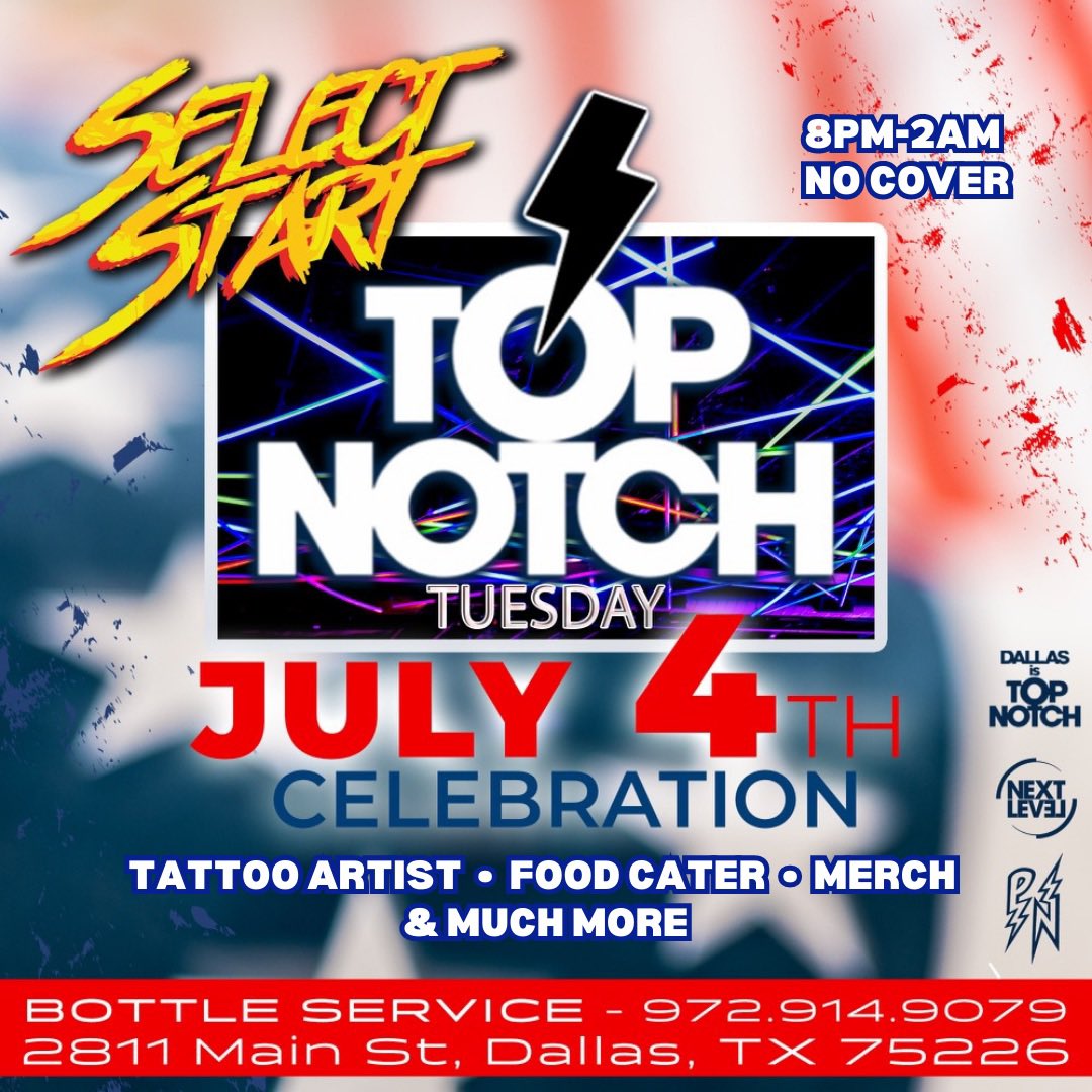 topnotchtuesday's tweet photo. 4TH OF JULY 🎆 
FREE COVER 🔥
SURPRISES ALL NIGHT 💥 https://t.co/NurHJqYF7Y