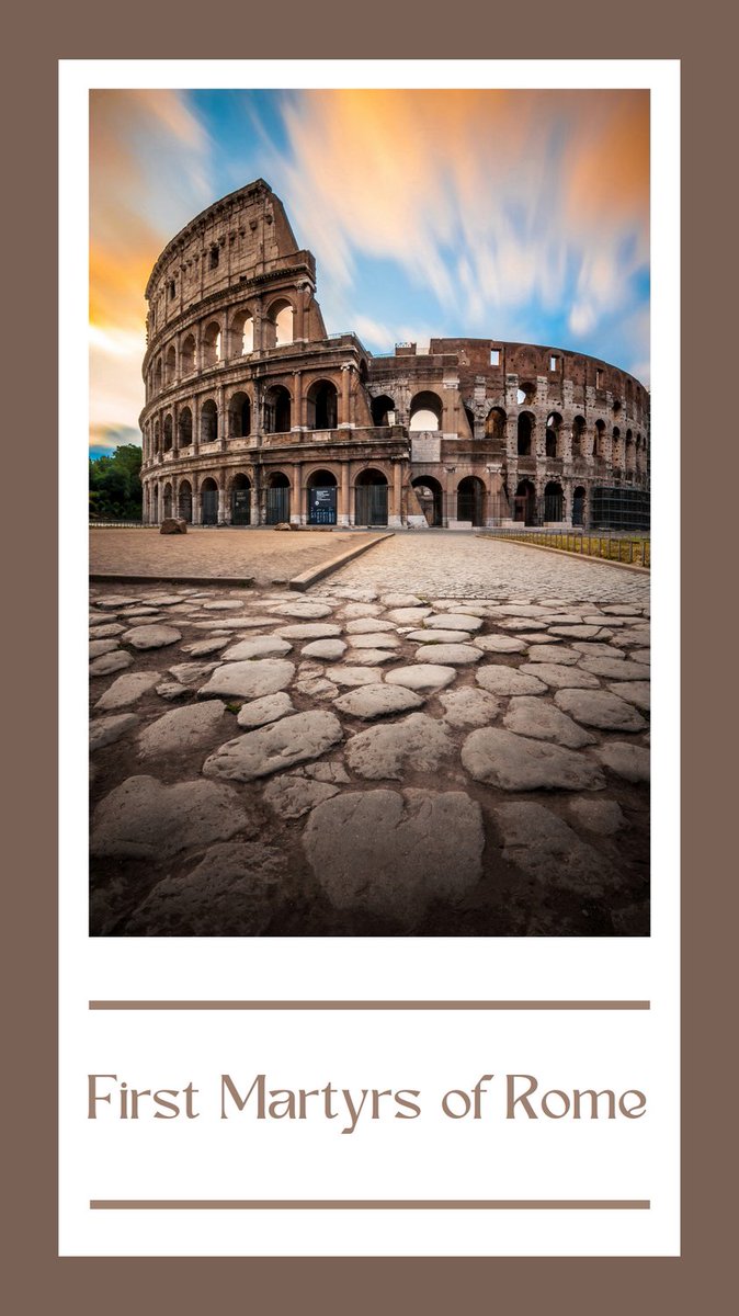 'First Martyrs of the See of Rome, Pray for Us!' #SaintsoftheDay #OrateProNobis

📷 Roman Colosseum / © Wei Li / #GettyImages. #Catholic_Priest #CatholicPriestMedia