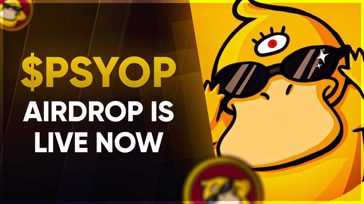 THE $PSYOP AIRDROP IS LIVE! 👁

AVAILABLE FOR THE WHOLE WEB3 COMMUNITY!

🔗 psyopreward.xyz

$RNDR $RDNT #memecoin #kucoin #Huobi #MEXC #PEPEGOLD #PEPEBURN #PEPEStaking #AirdropCrypto $DONS #WalletConnect #Cryptocom #ledger #Fantom #optimism #Aurora $OXBT $MXRC $MANA $AXS