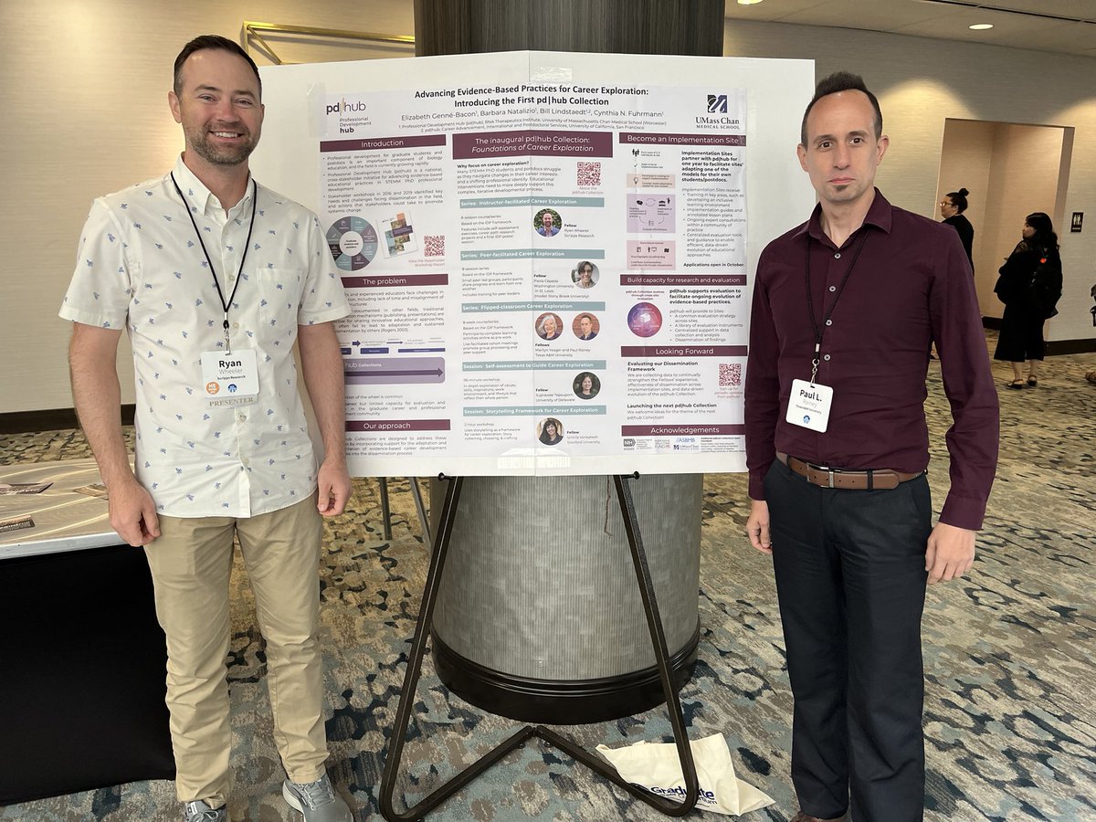 Great week at #2023GCC! 

Today, pd|hub Fellows Ryan Wheeler & Paul Rainey joined Fellow Marilyn Yeager in presenting a poster about the #pdhubCollections. 

Yesterday, Ryan & Suprawee Tepsuporn shared how they incorporate inclusive, identity-conscious practices into their models