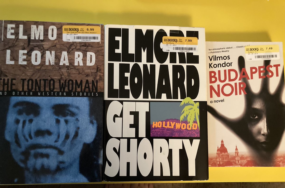 Half Price Haul: 
Two Elmore Leonards (Get Shorty and The Tonto Woman) 
And Budapest Noir by Vilmos Kondor