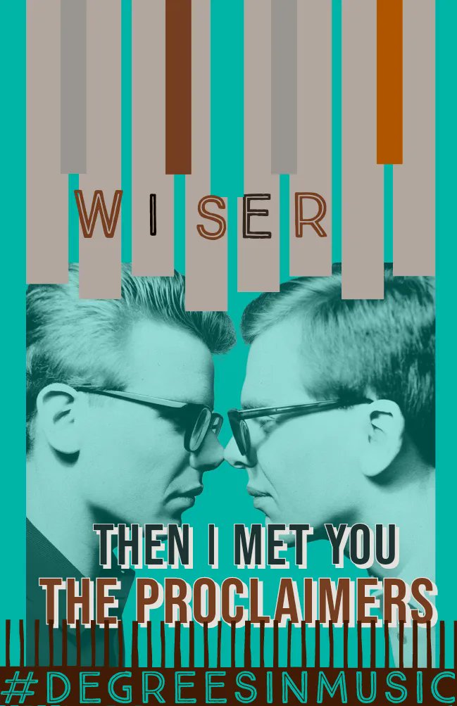 #DegreesInMusic
ミ★ 𝘞𝘐𝘚𝘌𝘙 ★彡

THEN I MET YOU
THE PROCLAIMERS

🎙️buff.ly/3NNqnIz

Thought that I'd be happy
Going to be so happy
Living life alone & never sharing anything

Thought that I was growing
Growing older, WISER
Understanding why this world held nothing..