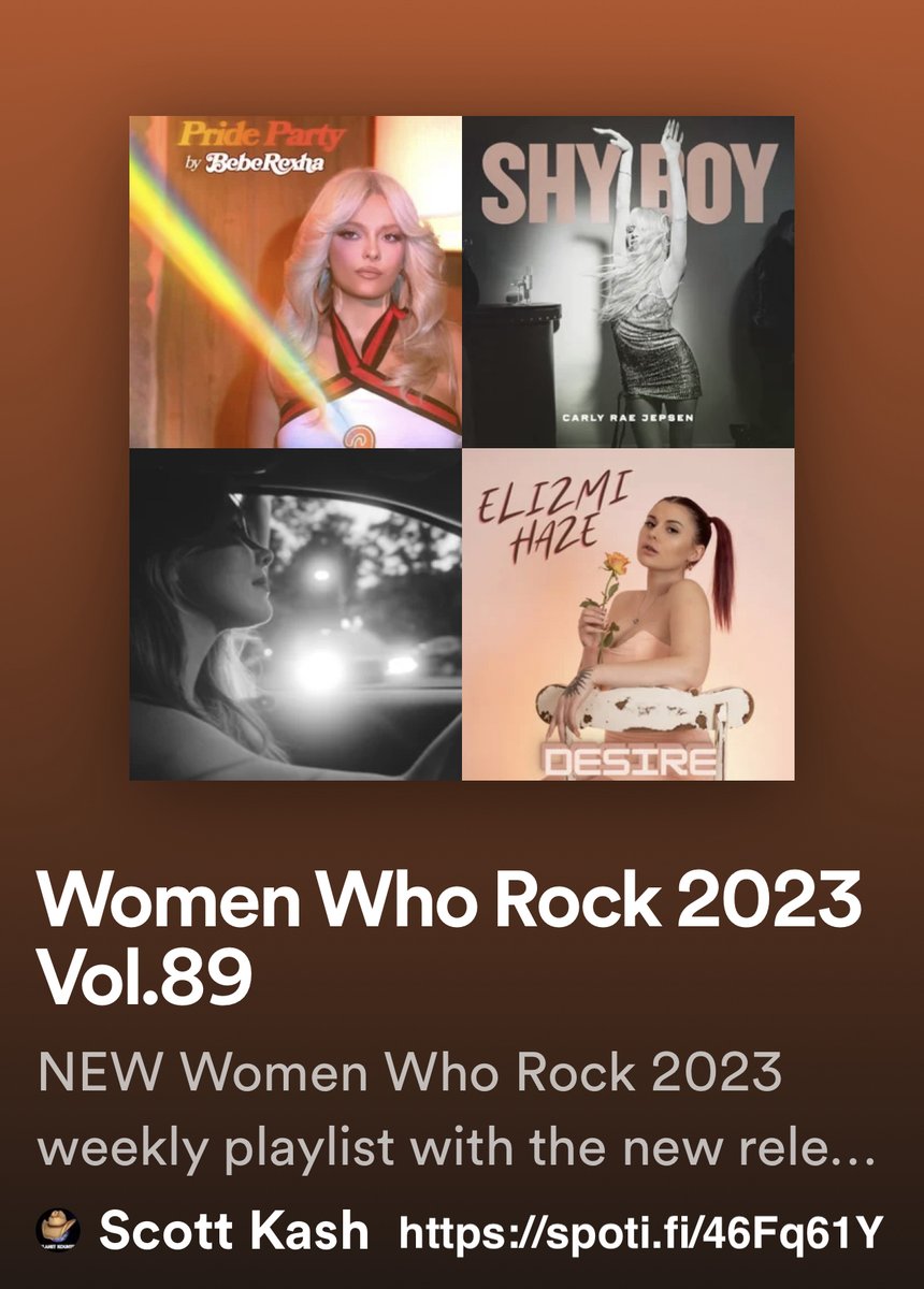 Scott Kash (@scottkash88) on Twitter photo NEW #WomenWhoRock playlist with new releases by
<a href="/mayamalkin/">Maya Malkin</a>
<a href="/SerenaFosterPop/">Serena Foster</a>
<a href="/lizziegerardi/">Elizabeth Gerardi</a>
<a href="/firsttimeflyers/">FIRST TIME FLYERS</a>
<a href="/circlethewolves/">Circle The Wolves🎶 Hot Commercial Metal Rock💿🎵</a>
@beth60910
#KirtenAlexisMusic
+MORE
#Spotify
spoti.fi/46Fq61Y
#NewMusic2023 #Pop #Alt #Rock #Blues #RnB #rtitbot <a href="/rttanks/">EpochBots</a> <a href="/BlazedRTs/">Blazed</a> #SpotifyRT NEW #WomenWhoRock playlist with new releases by
<a href="/mayamalkin/">Maya Malkin</a>
<a href="/SerenaFosterPop/">Serena Foster</a>
<a href="/lizziegerardi/">Elizabeth Gerardi</a>
<a href="/firsttimeflyers/">FIRST TIME FLYERS</a>
<a href="/circlethewolves/">Circle The Wolves🎶 Hot Commercial Metal Rock💿🎵</a>
@beth60910
#KirtenAlexisMusic
+MORE
#Spotify
spoti.fi/46Fq61Y
#NewMusic2023 #Pop #Alt #Rock #Blues #RnB #rtitbot <a href="/rttanks/">EpochBots</a> <a href="/BlazedRTs/">Blazed</a> #SpotifyRT