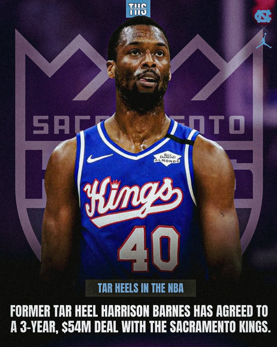 Harrison Barnes, with this new deal, will surpass #NBALegend Vince Carter as the highest paid Tar Heel from NBA contracts. 🔥👀

#ProHeels | #CarolinaFamily 🐏