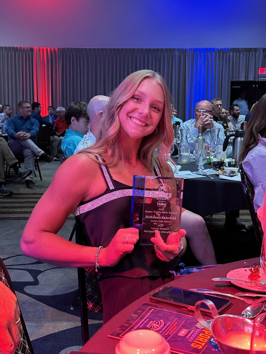 Congratulations to McKenzie Fairchild on winning the Lynette Woodard High School Athlete of the Year Award! One of Kansas's Greatest 3 Sport Athletes!!!! #rolltribe