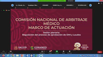 CECAMETTab's tweet image. Esta mañana el Comisionado Dr. Manuel Fernández Torrano y personal de la #Cecamet participaron en el curso de capacitación al personal de las Comisiones Estatales de Mediación, Conciliación y Arbitraje Médico. impartido por la Dirección General de Arbitraje de la #CONAMED