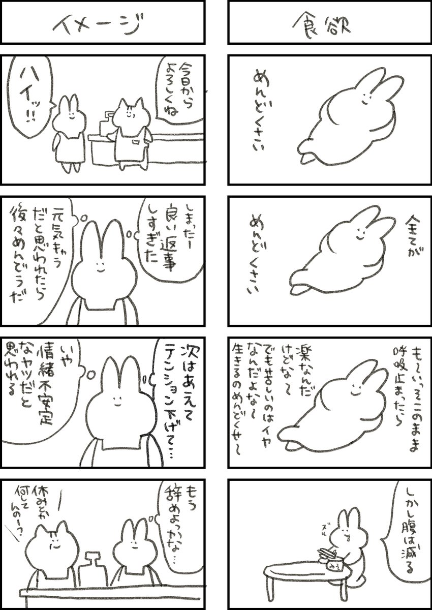 全てがめんどくさいウサギの日常(1/4)