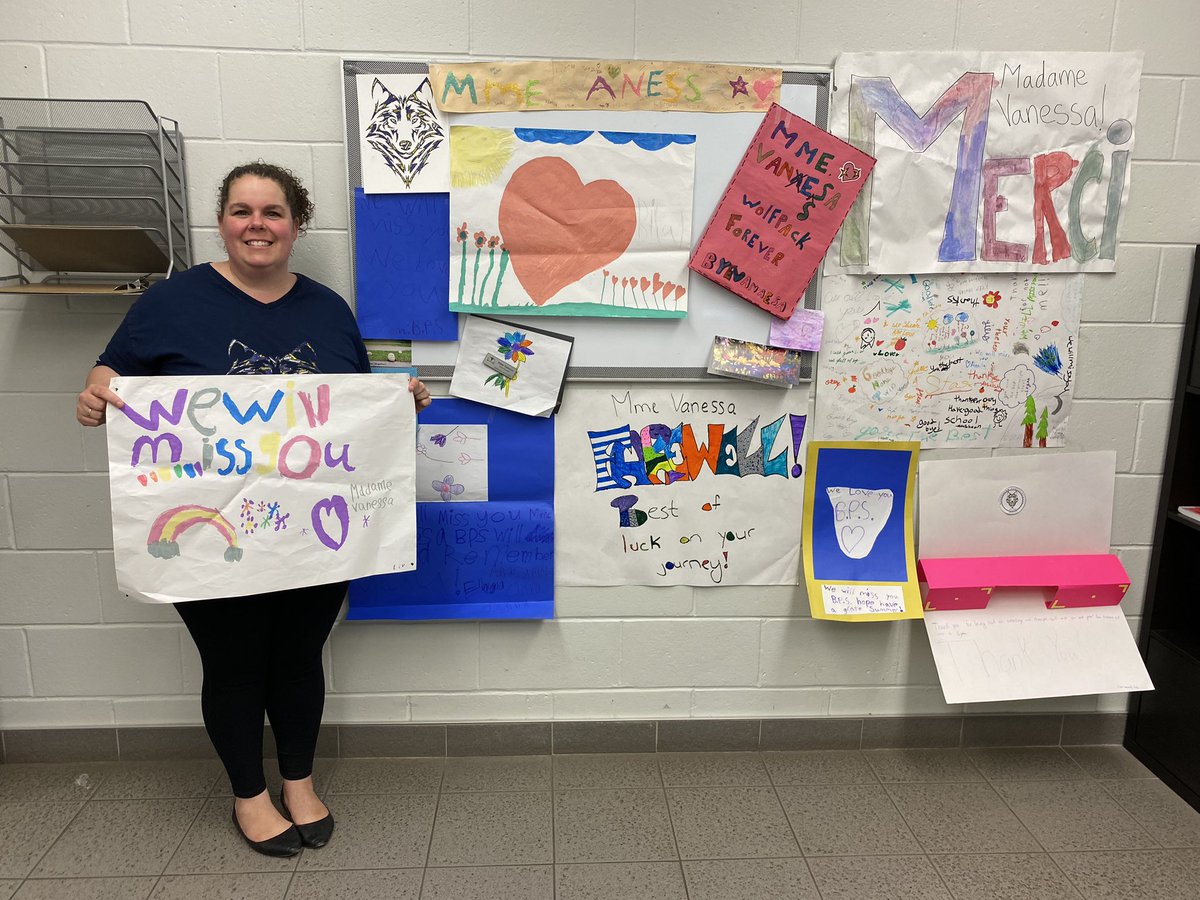 Today we said goodbye to Mme Vanessa, who will be leaving BPS to be Principal at Churchill Alternative. We will miss you Mme Vanessa - Churchill is lucky to have you!!