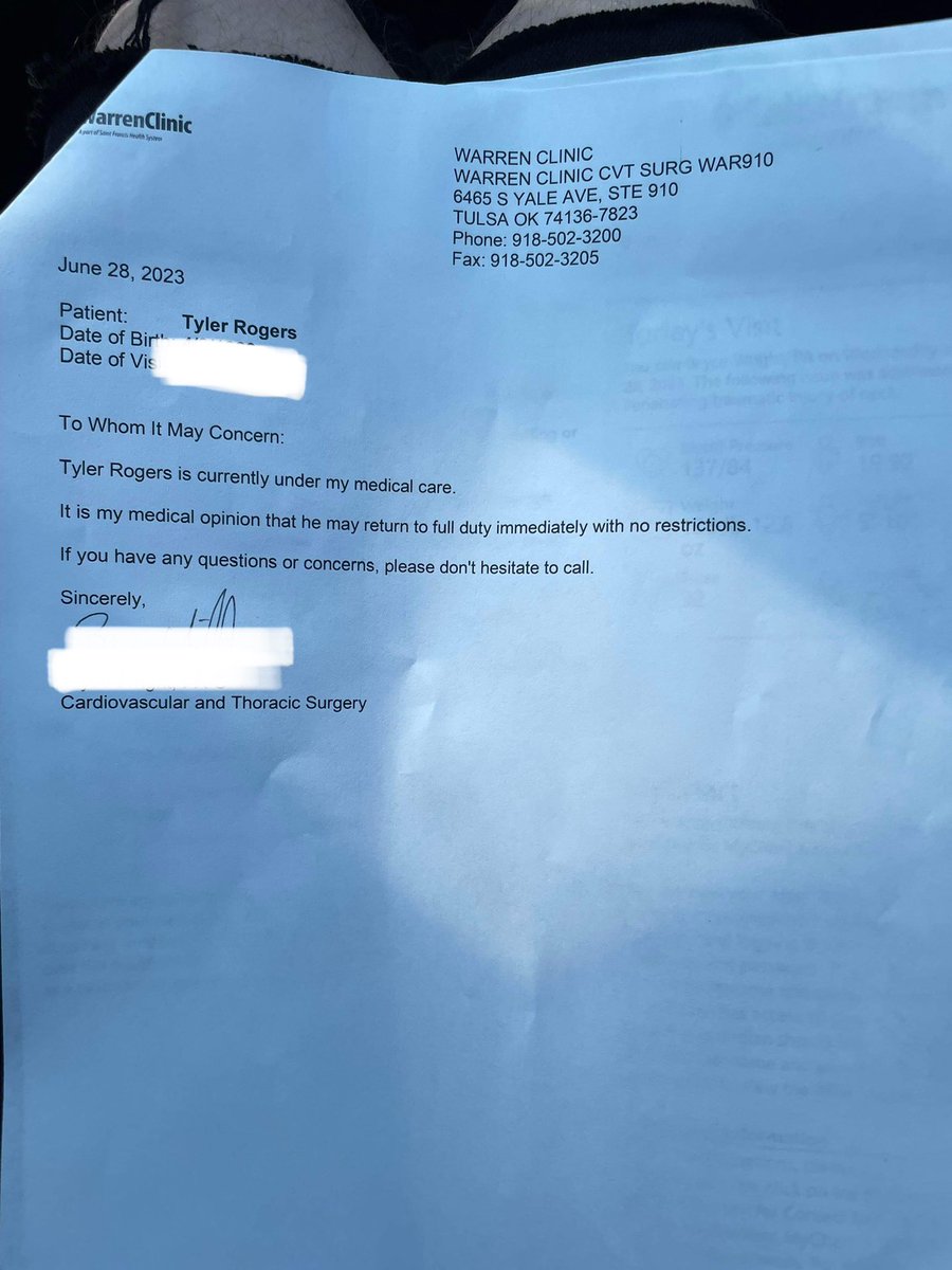 guys wtf tyler got his neck brace off and has been officially cleared to join us on tour next month 🥹😭🙏🖤