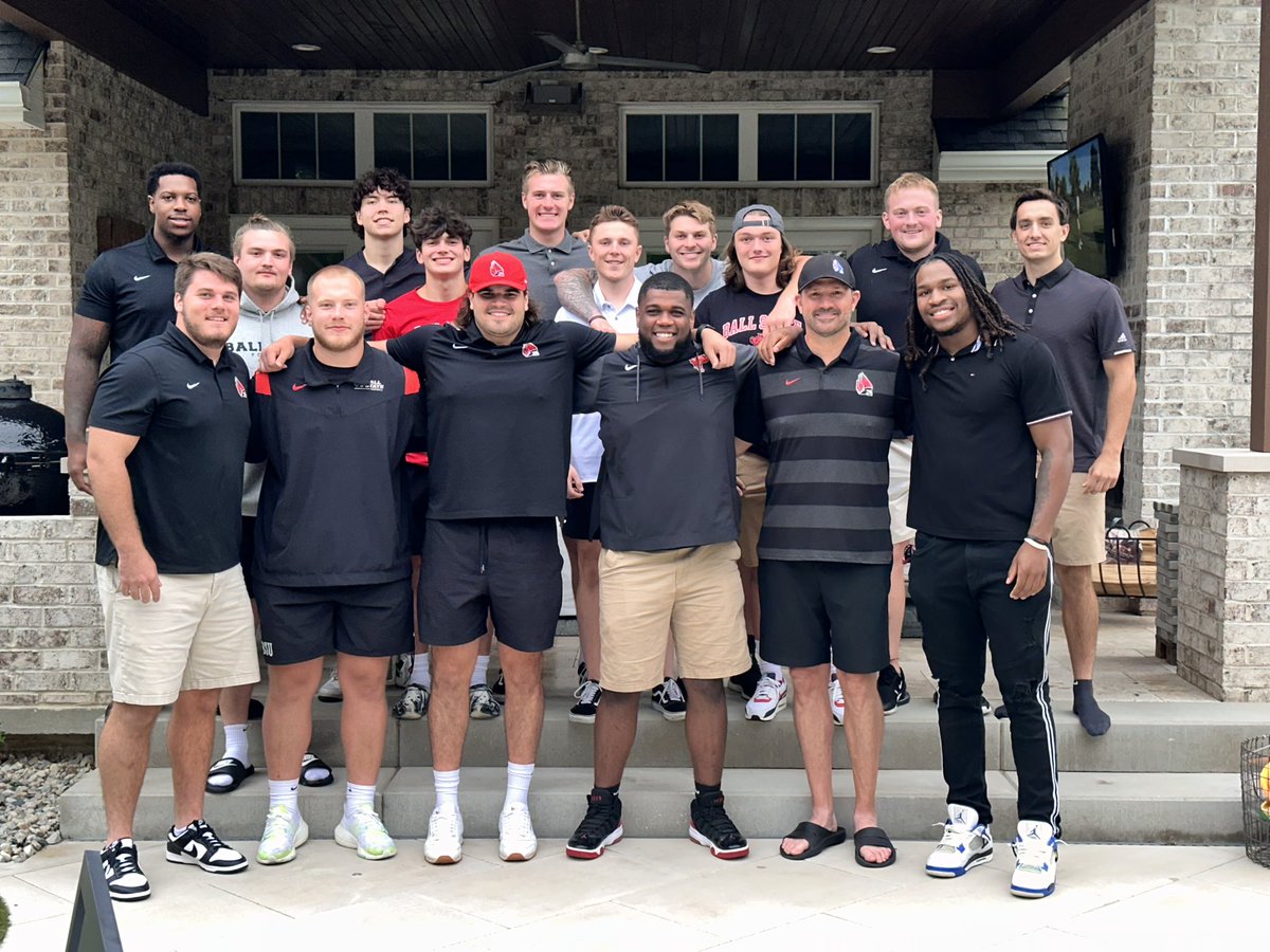 Great to have the Defensive Line and Specialists over for dinner tonight!!  Phenomenal group of men!!  Fired up to go to battle with these guys!! #1AAT