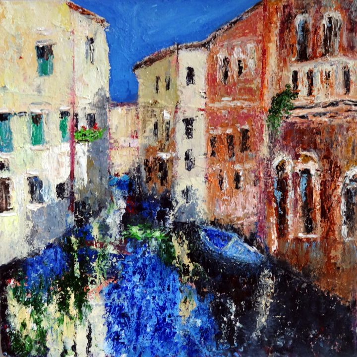 New art for sale! 'Venice Italy Textured Oil Painting'. Buy at: ArtPal.com/IGDecorArt?i=2…