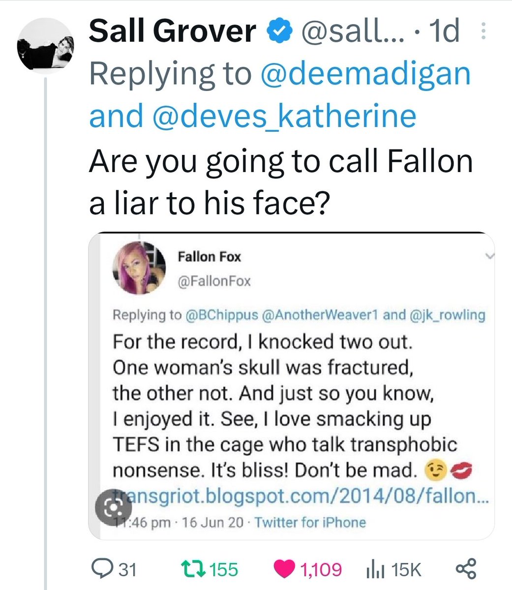 ThatAussieWoman's tweet photo. For context when I'm probably blocked by the #GenderPretenderDefender https://t.co/Wk4jyFtIud