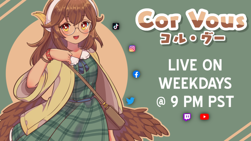 Cor_Vous's tweet photo. New Schedule Pic!
Twitch: https://t.co/B3mScwZUEs
Youtube: https://t.co/n7d9CgZNLY
TikTok: https://t.co/h54b4OZmNK
Instagram: https://t.co/f0KinPbb7w
Facebook: https://t.co/HVpUuGAXO7
🎨#CorArt
🔞 #CorLewd https://t.co/CU1AeHe07R