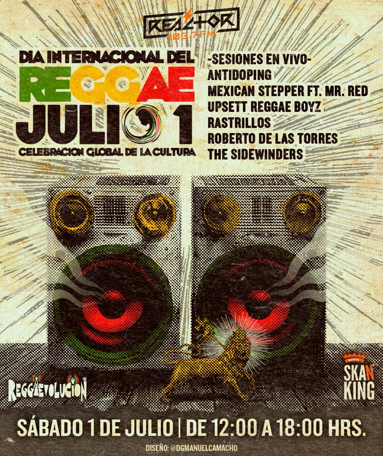El #DíaDelReggae está por llegar, y en Reactor les tenemos preparado una serie de sesiones para celebrar este grandioso y tropicoso género.

No se lo pierdan este sábado 1ero de julio desde las 12 horas 🟢🟡🔴