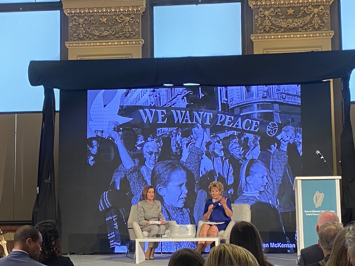 What inspirational women to have the privilege to listen to, Speaker Emerita Nancy Pelosi and Irish Ambassador to the US Geraldine Byrne Nason