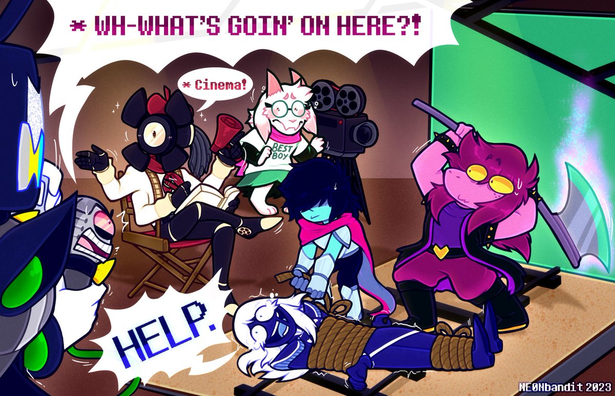 Filmmaking with Fun Gang! :) Rouxls is easily the star of the show

[ #Deltarune | #DeltaruneOC | #DeltaruneAU ]