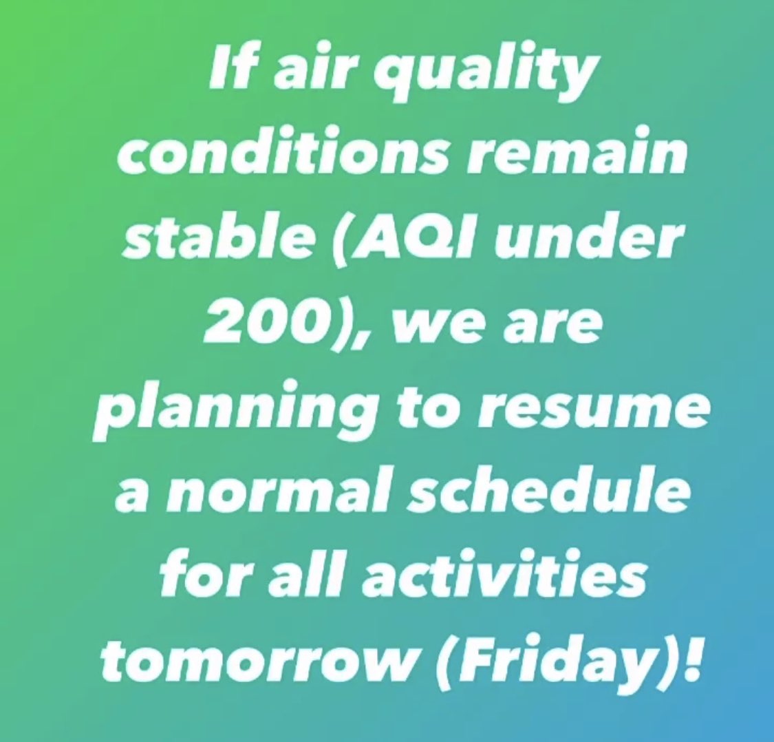 Plans for tomorrow (Friday) ⬇️