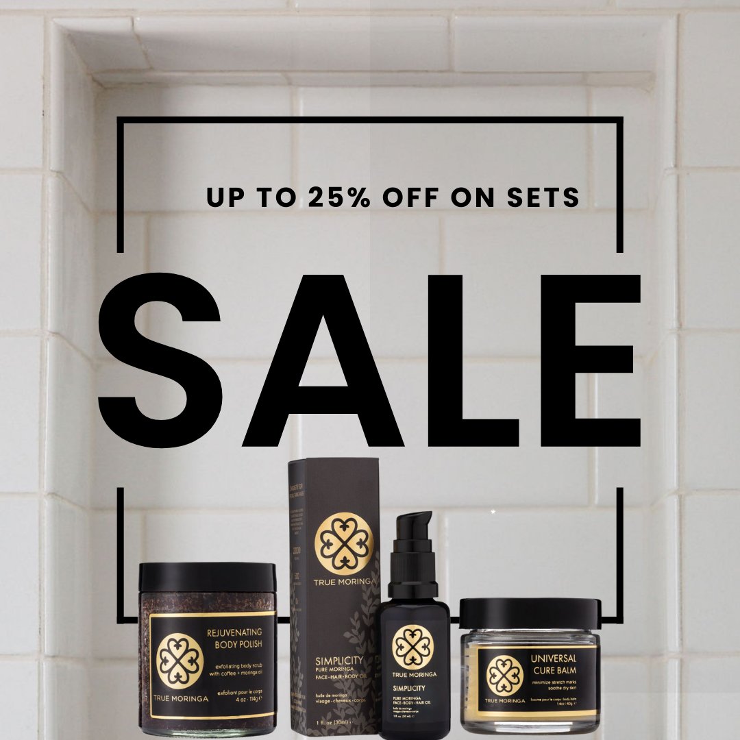 Celebrate your June wins with a skincare reward! Whether you have dry,oily, or mature skin, we have just the right skincare set for you. Enjoy up to 25% off on our sets. Visit truemoringa.com to know more.

#naturalskincare #crueltyfree #cleanskincare#moringa #moringaoil