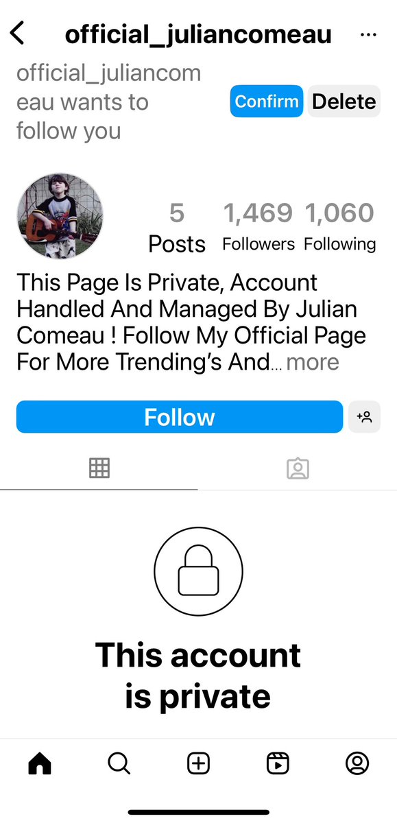 trvlstrj's tweet photo. @juliancomeau looks like you have another fake account on Instagram. I reported it. I guess I should be flattered the fake @juliancomeau wants to follow me.🤣 https://t.co/vElsievEYz