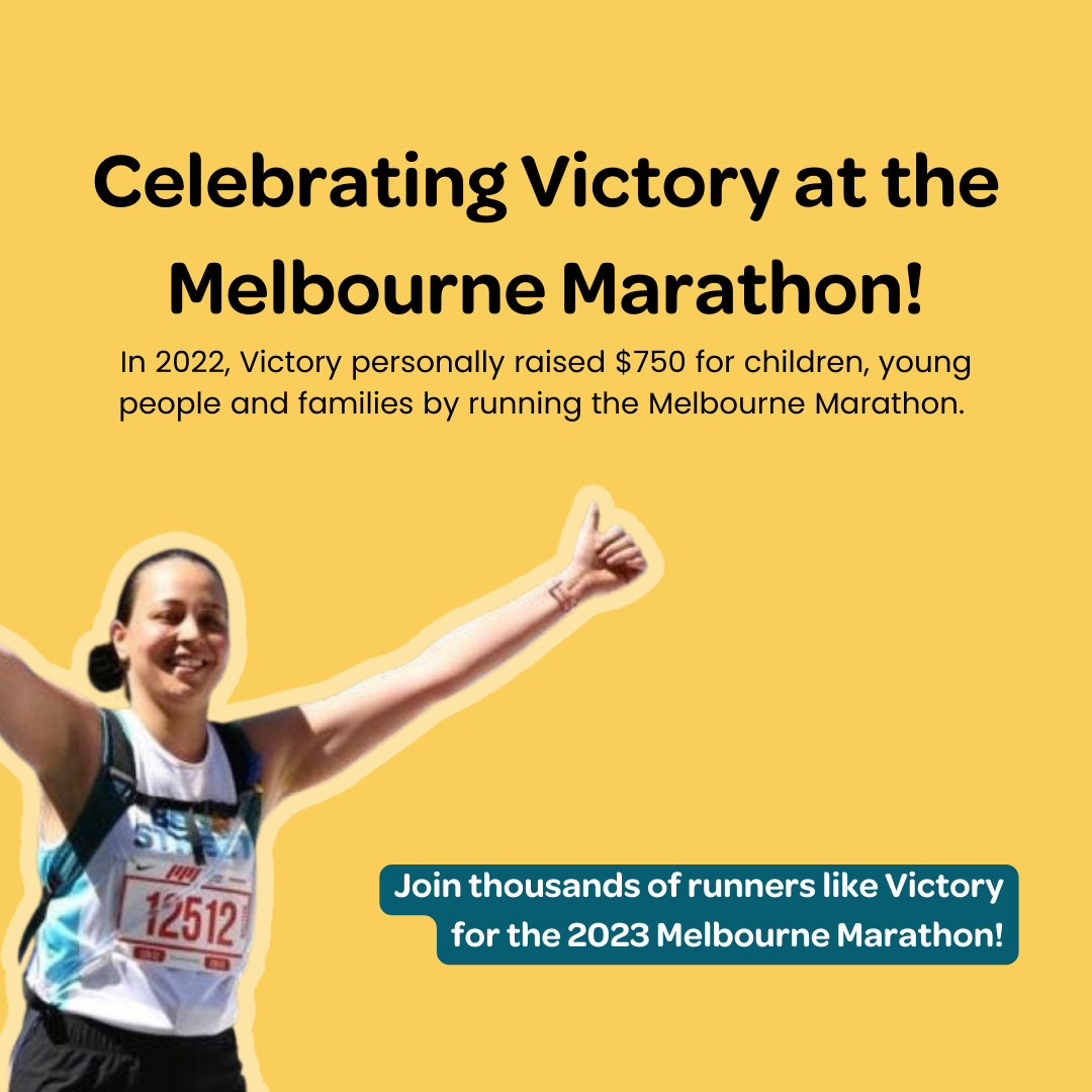 🏃‍♀️🏅Are you a passionate runner just like Victory? 

👟Lace up your running shoes and join us for the 2023 Melbourne Marathon! 🌟

👉 Read more about Victory's incredible journey last year: berrystreet.org.au/news/celebrati… 

#MelbourneMarathon #RunForACause #SupportChildrenInNeed