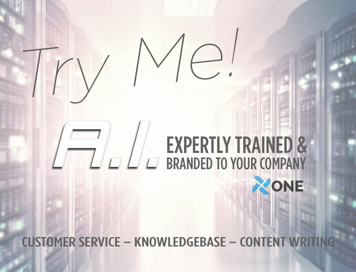 Imagine having an AI as a "trained expert" in every aspect of your company. From handling complex solutions to providing first-class 24/7 customer service, our AI, “ONE”, will be your best professional assistant, ever!  With ONE by your side, you'll never have to worry about