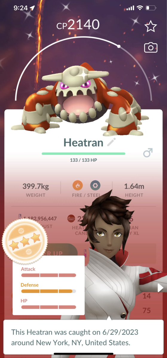 GuarCristian's tweet image. Close enough i will take it 🌋☄️🔥✨

#AlmostShundo #Shiny #ShinyHeatran #PokemonGO #PokemonGOApp #ShinyPokemon