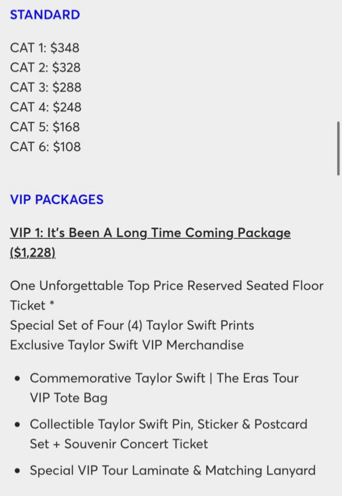 Taylor Swift The Eras Tour VIP Sticker