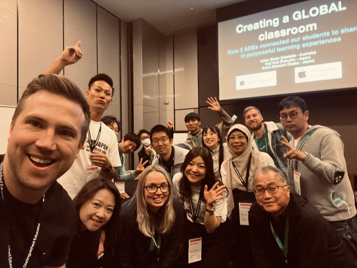 Feeling blessed to present a session at #ADE2023 with my very good ADE friends @KeikoMiyazaki5 & @family_koji to share our collaborative work to create a global classroom that connected our students from Japan🇯🇵 & Australia🇦🇺 to learn together.