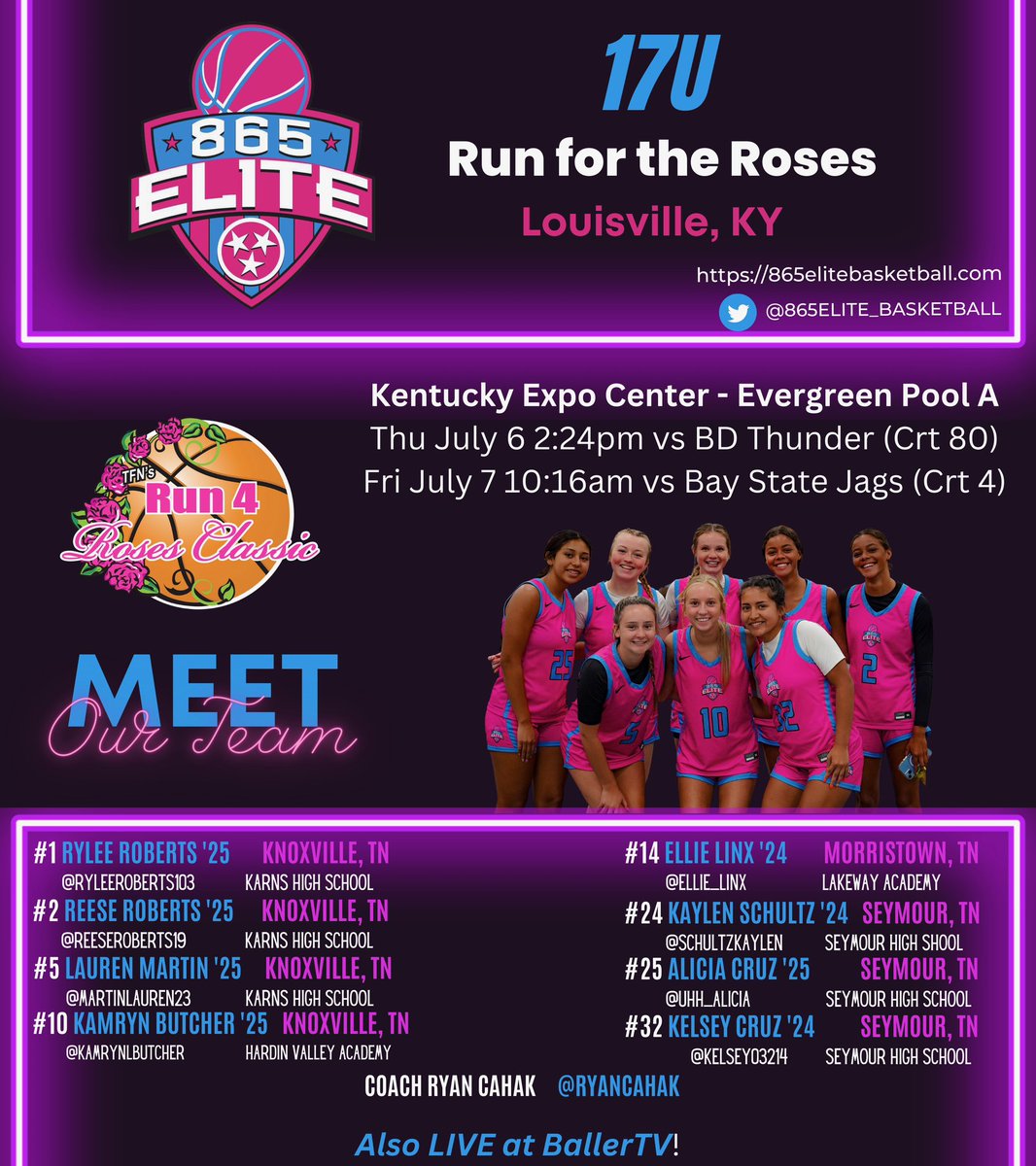 Kaylen Schultz (@schultzkaylen) on Twitter photo Since 3rd grade, my spring and summers have been spent traveling all over the country for basketball and volleyball. Going to finish strong at
<a href="/TFNsRun4Roses/">TFN's Run 4 Roses</a> in one week! <a href="/CNwbasketball/">Carson-Newman WBB</a> <a href="/MikeMincey/">Mike Mincey</a> <a href="/LeeUWBB/">Lee Women's Basketball</a> <a href="/coachmrowe/">Marty Rowe</a> <a href="/MCScotsWbb/">Maryville College Women’s Basketball</a> <a href="/coachtravillian/">Darrin Travillian</a>
<a href="/MilliganWBB/">Milligan Women’s Basketball</a> <a href="/CoachKy_/">Kylie Russell Greer</a> Since 3rd grade, my spring and summers have been spent traveling all over the country for basketball and volleyball. Going to finish strong at
<a href="/TFNsRun4Roses/">TFN's Run 4 Roses</a> in one week! <a href="/CNwbasketball/">Carson-Newman WBB</a> <a href="/MikeMincey/">Mike Mincey</a> <a href="/LeeUWBB/">Lee Women's Basketball</a> <a href="/coachmrowe/">Marty Rowe</a> <a href="/MCScotsWbb/">Maryville College Women’s Basketball</a> <a href="/coachtravillian/">Darrin Travillian</a>
<a href="/MilliganWBB/">Milligan Women’s Basketball</a> <a href="/CoachKy_/">Kylie Russell Greer</a>