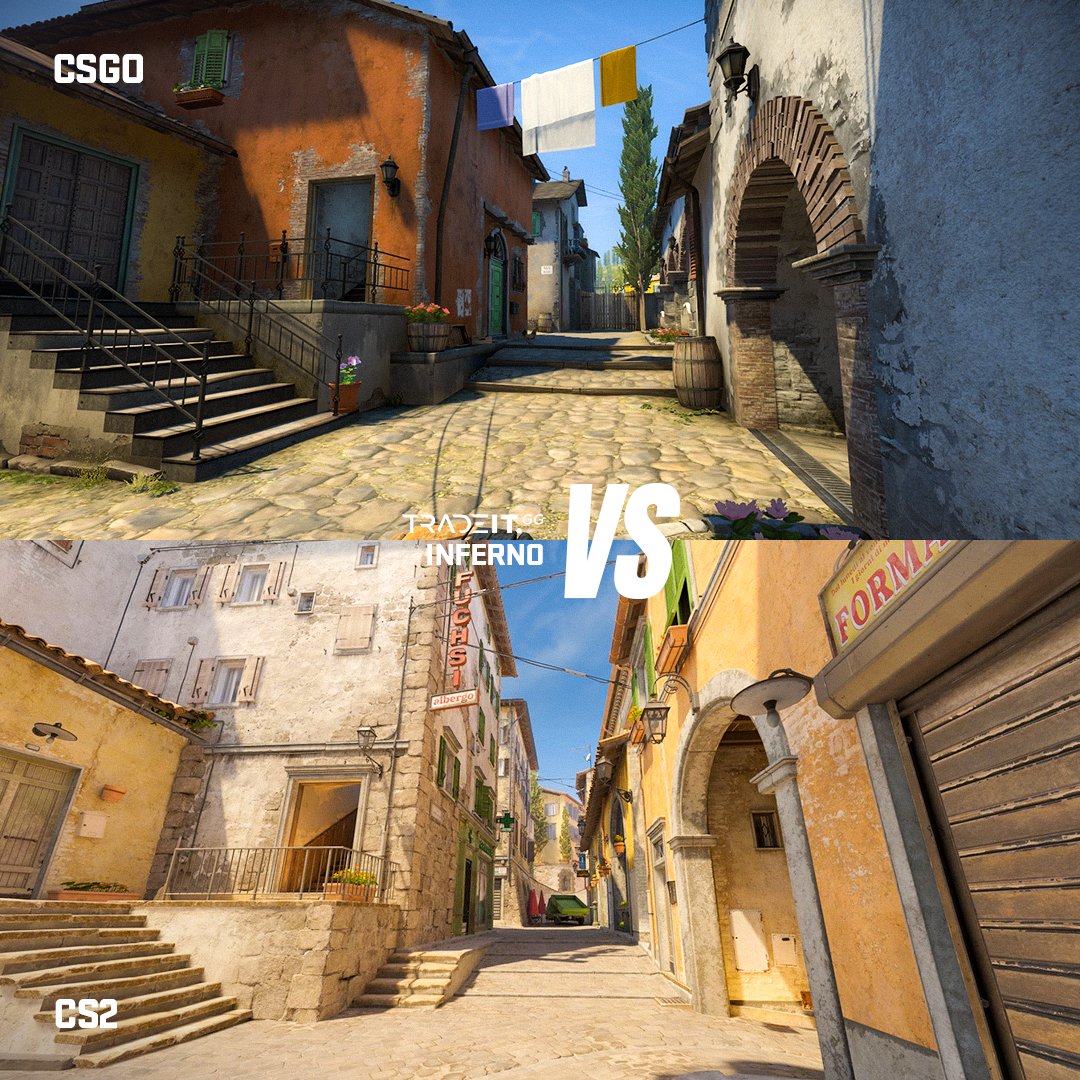 Comparison between CS:GO & CS2 (INFERNO) 