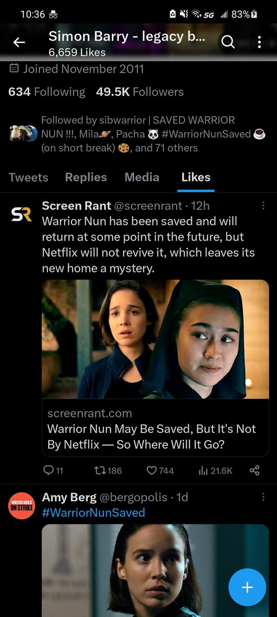 Simon giving us Easter eggs. But again I think it was pretty clear that netflix wasn't the one to renew the show. They would've said something immediately after Simon. #WarriorNunSaved