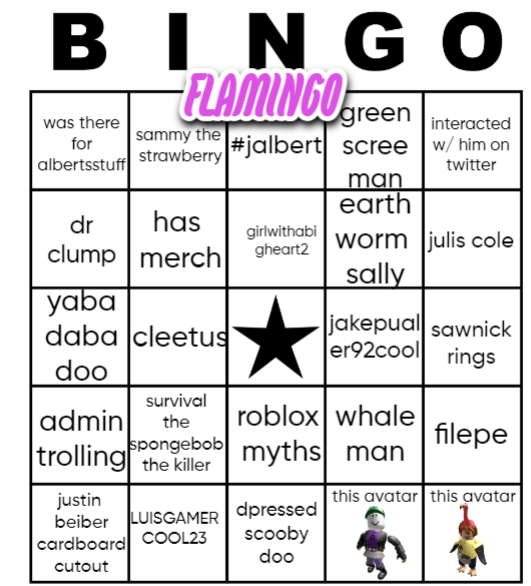 FLAMINGO BINGO.