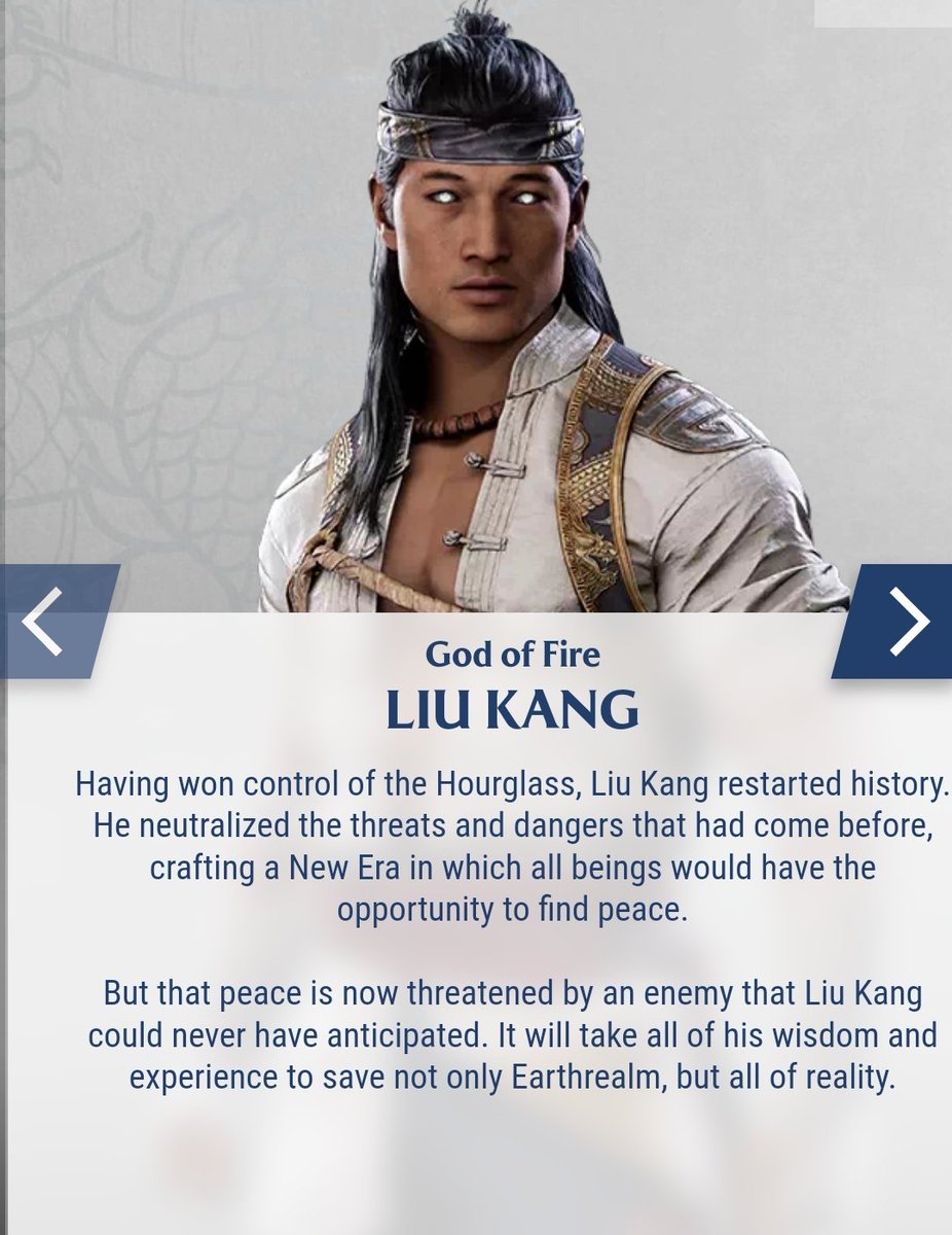 TheSpineRip's tweet photo. "But that peace is now threatened by an enemy that Liu Kang could never have anticipated." I hope that this is referring to Onaga. #MortalKombat1 https://t.co/AcdacTvtIr