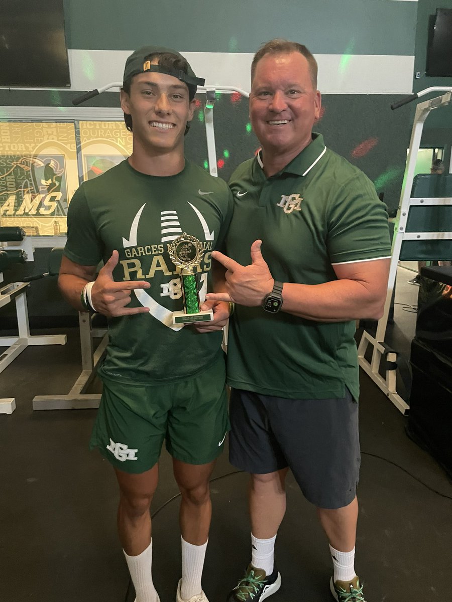 FootballGarces's tweet photo. Night of the Champions was a success.

Thank you to all that came out tonight to watch our boys finish the summer conditioning on a high note. 

Congratulations to our champions
Bench - Edgar Cueva (325)
Squat - Johnathan Lester (525)
Clean - Ian Harrison (255)

#WinTheDay https://t.co/yJPj5N1FSq