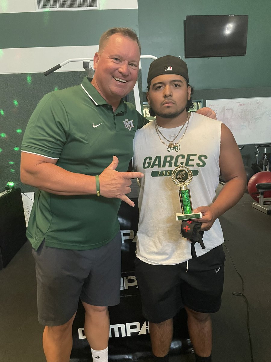 FootballGarces's tweet photo. Night of the Champions was a success.

Thank you to all that came out tonight to watch our boys finish the summer conditioning on a high note. 

Congratulations to our champions
Bench - Edgar Cueva (325)
Squat - Johnathan Lester (525)
Clean - Ian Harrison (255)

#WinTheDay https://t.co/yJPj5N1FSq
