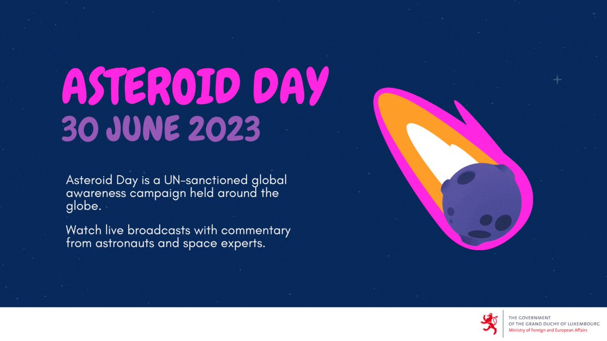 🌌 It's International #AsteroidDay! Discover #Luxembourg's leadership in asteroid exploration and mining with the Luxembourg Space Agency #LSA. Together, we're shaping a prosperous future, unlocking economic potential, and driving scientific advancement. 🚀✨ #SpaceResources #LSA